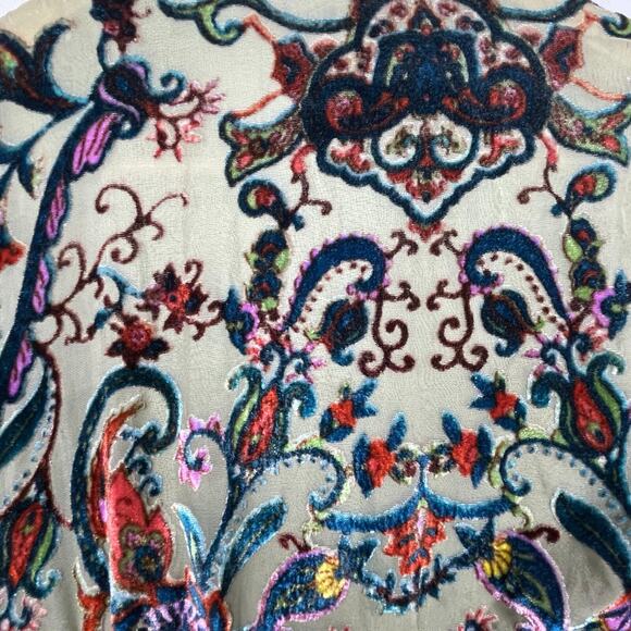 Dor‎ Dor Couture Crushed Velvet Tunic Top S Burnout Whimsigoth Forest Fairy - Picture 4 of 8